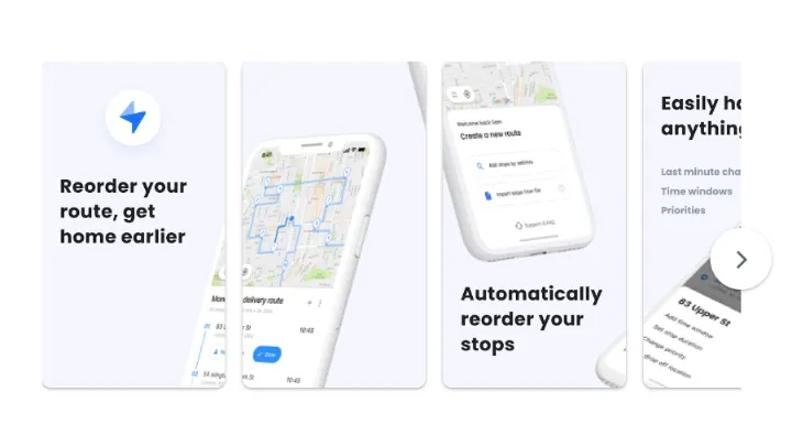 Circuit for Teams app showing optimized delivery routes with driver tracking.