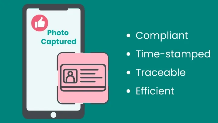 Capturing ID via the mobile app helps ensure compliance and builds trust with customers.