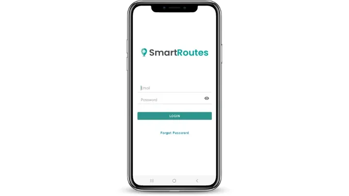 Log in screen on mobile
