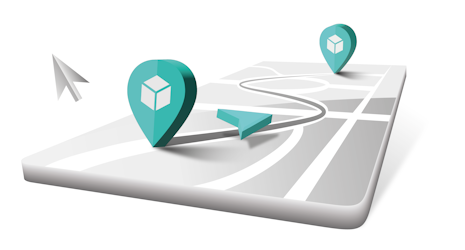 SmartRoutes route planning screen with an example of a planned route