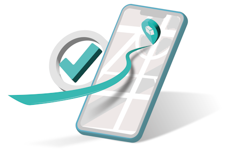 Mobile view of the route planner with delivery routes, delivery map and driver notes