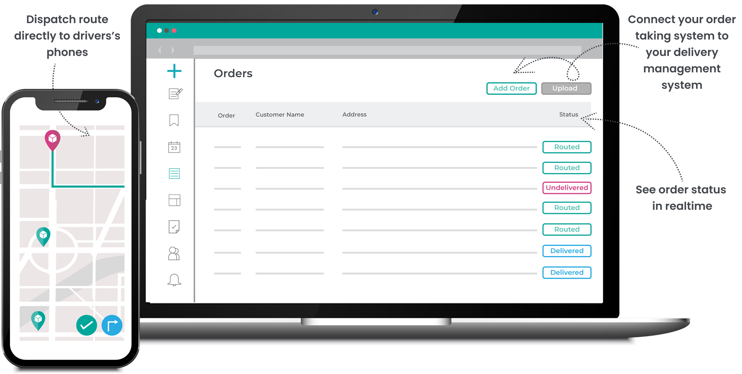 Effortlessly Manage Orders schematic